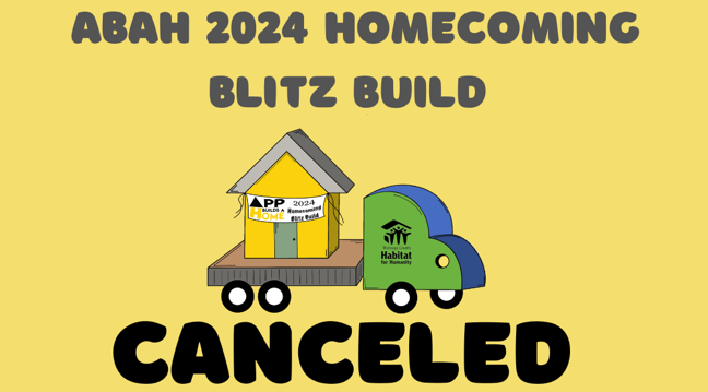 ABAH 2024 Homecoming Blitz Build Canceled